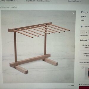 Williams Sonoma Wooden Pasta Drying Rack